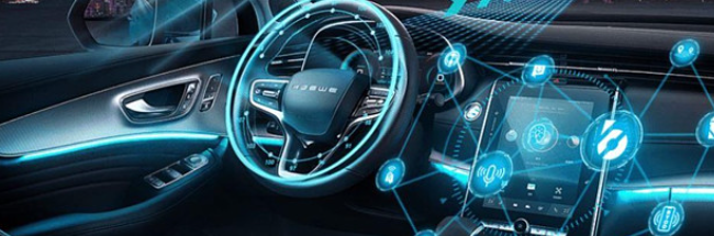 人與汽車(chē)智能交互完善無(wú)人駕駛。效果圖